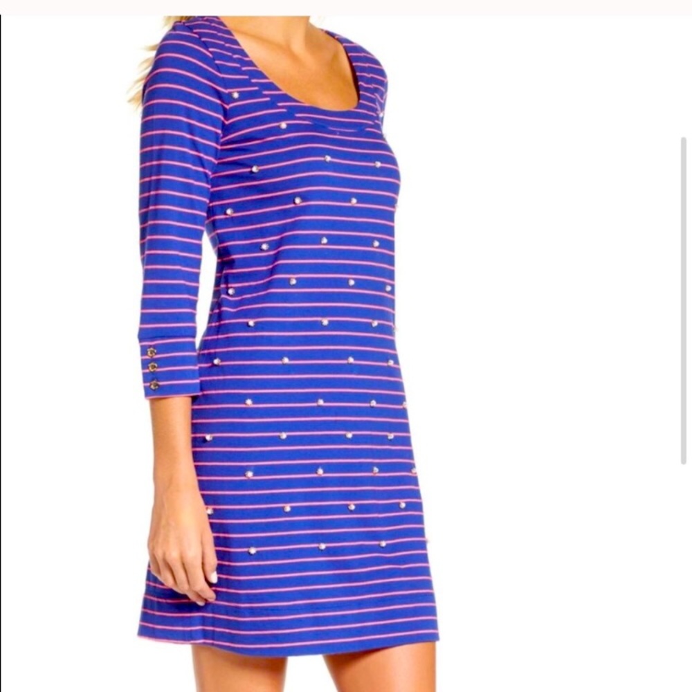 LILLY PULITZER MERRITT STRIPED SHIFT DRESS medium